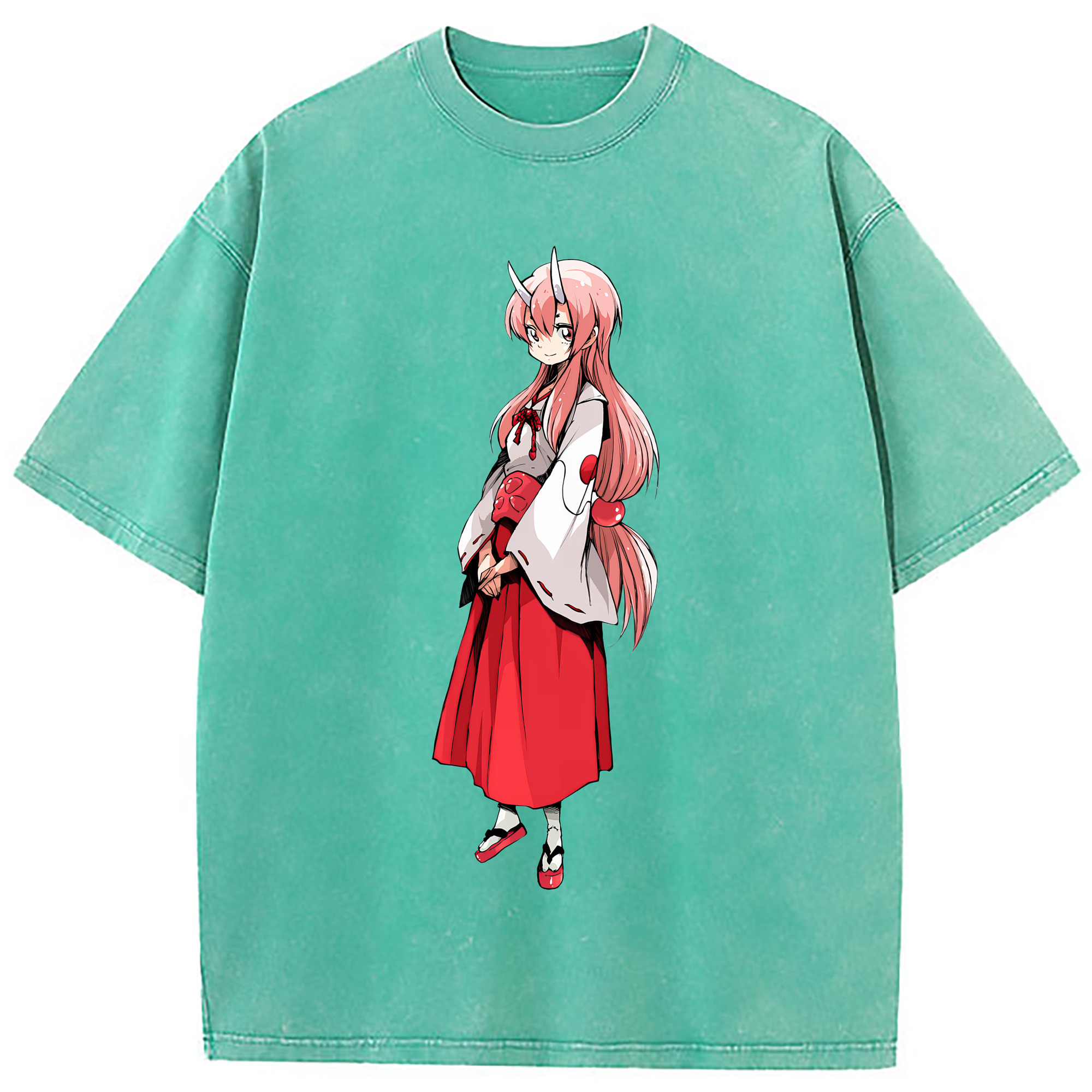 （画像用） 転スラ Regarding Reincarnated to Slime 綿100% ヴィンテージ風 半袖Tシャツ（フロントプリント）